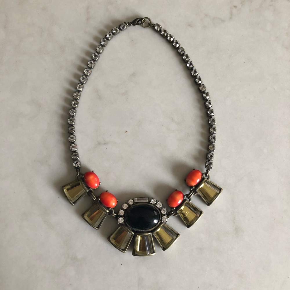 Gerard Yosca Art Deco Jeweled Statement Necklace